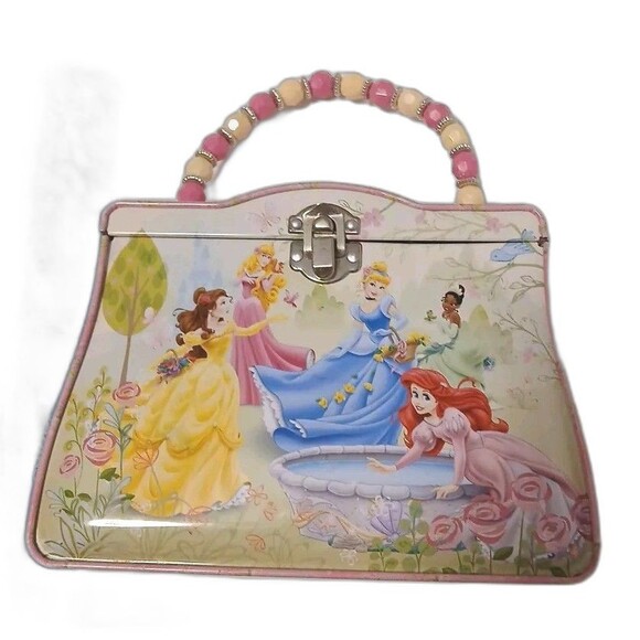 Disney Princess Metal Purse Handbag Snack Box – Beaded Handle - Picture 1 of 9